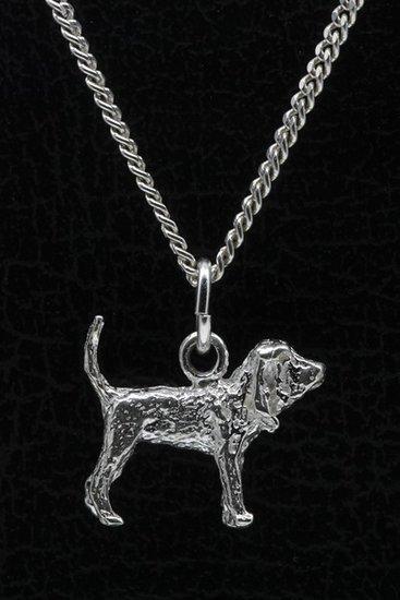 Zilveren Bloedhond ketting hanger - klein, Sieraden, Tassen en Uiterlijk, Kettinghangers, Verzenden