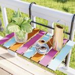 [en.casa] Balkontafel Petäjävesi inklapbaar 60x40x58 cm zwar, Tuin en Terras, Tuintafels, Verzenden, Nieuw