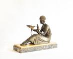 Demetre Chiparus - sculptuur, Femme aux oiseaux - 24 cm -, Antiek en Kunst, Kunst | Designobjecten