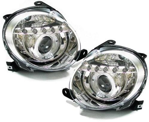 Koplampen Fiat 500 LED Chroom, Auto-onderdelen, Overige Auto-onderdelen, Ophalen of Verzenden