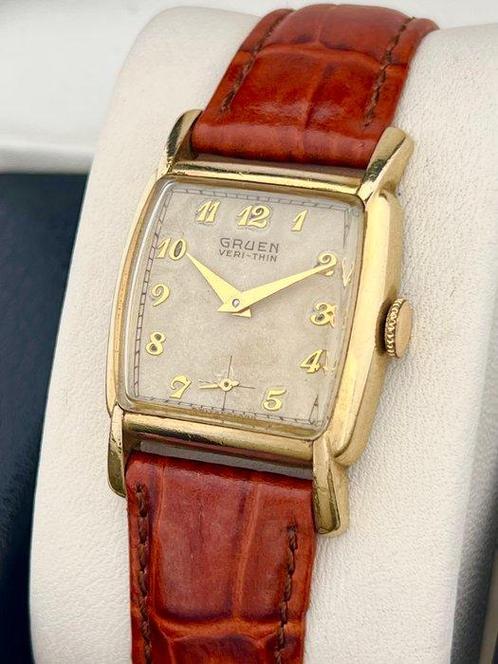 Gruen - Zonder Minimumprijs - Art Deco Veri-Thin Small, Sieraden, Tassen en Uiterlijk, Horloges | Heren