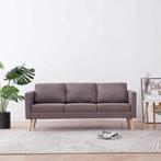 vidaXL Driezitsbank stof taupe, Verzenden, 150 tot 200 cm, Stof, Driepersoons