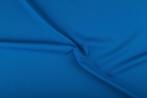 Polyester stof waterblauw - 50m effen stof op rol, Nieuw, Verzenden