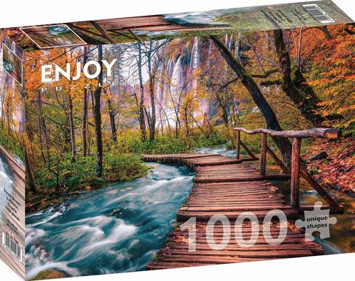 Forest Stream in Plitvice - Croatia Puzzel (1000 stukjes) |, Hobby en Vrije tijd, Denksport en Puzzels, Nieuw, Verzenden