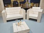 Steigerhouten Loungebank Set Diana, Ophalen of Verzenden, Nieuw, Hout