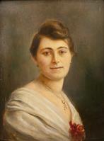 Europese school (XIX) - Portrait einer Dame - NO RESERVE, Antiek en Kunst