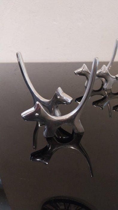 dlg Benjamin rabier - Messensteun (12) - teckels - Aluminium, Antiek en Kunst, Antiek | Meubels | Tafels