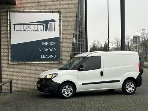 Fiat Dobló Cargo 1.6 MJ L1H1 ECO JET*A/C*NAVI*CRUISE*HAAK*3P, Auto's, Bestelauto's, Onderhoudsboekje, Lease, Zwart, Handgeschakeld