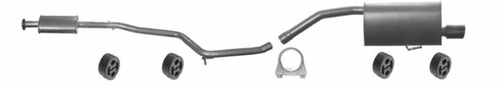 Complete uitlaat Middendemper + Einddemper Alfa Romeo 156 1., Auto-onderdelen, Uitlaatsystemen, Nieuw, Verzenden