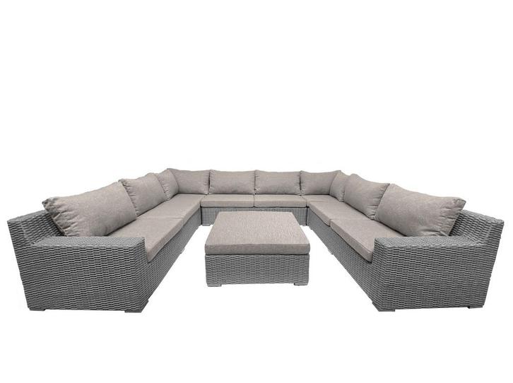 8-persoons Loungeset Colorado Blended Grey | U-opstelling, Tuin en Terras, Tuinsets en Loungesets, Loungeset, Nieuw, 8 zitplaatsen