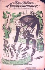 Spotprent over Woodrow Wilson die een marinevloot stuurt, Antiek en Kunst, Kunst | Litho's en Zeefdrukken, Verzenden
