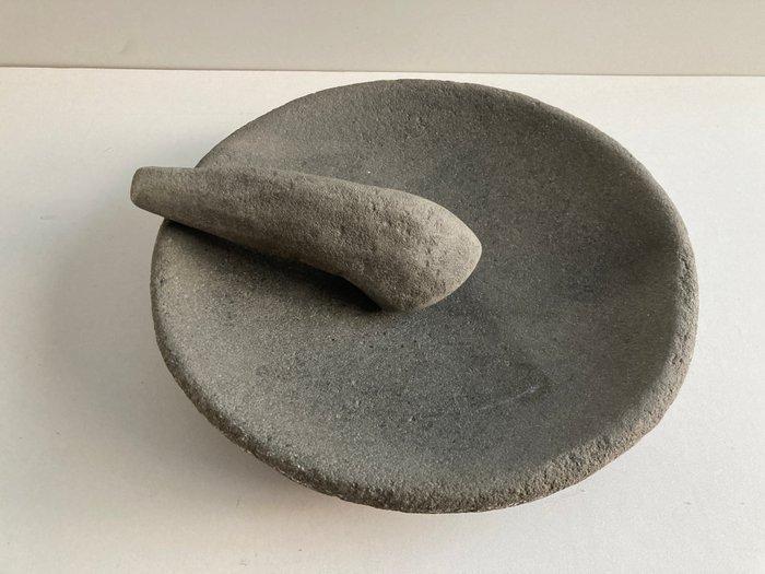 Vijzel - Graniet - Oude stenen vijzel, Antiek en Kunst, Antiek | Keukenbenodigdheden