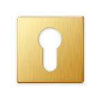 Cilinderrozet 24k goud rond 51x10mm
