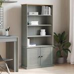 vidaXL Boekenkast VIGO 85x35x170 cm massief grenenhout grijs, Huis en Inrichting, Kasten | Boekenkasten, Verzenden, Nieuw, 50 tot 100 cm