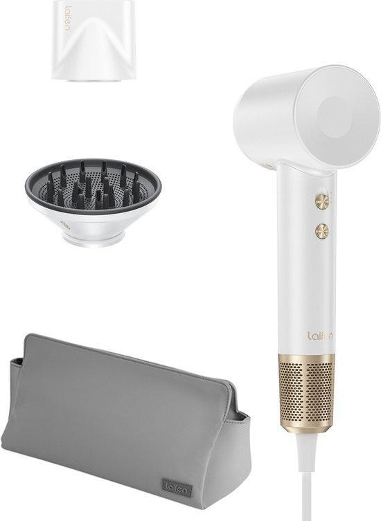 Laifen Swift Premium High Speed Föhn - Wit/Goud - Haardroger, Sieraden, Tassen en Uiterlijk, Uiterlijk | Haarverzorging, Verzenden