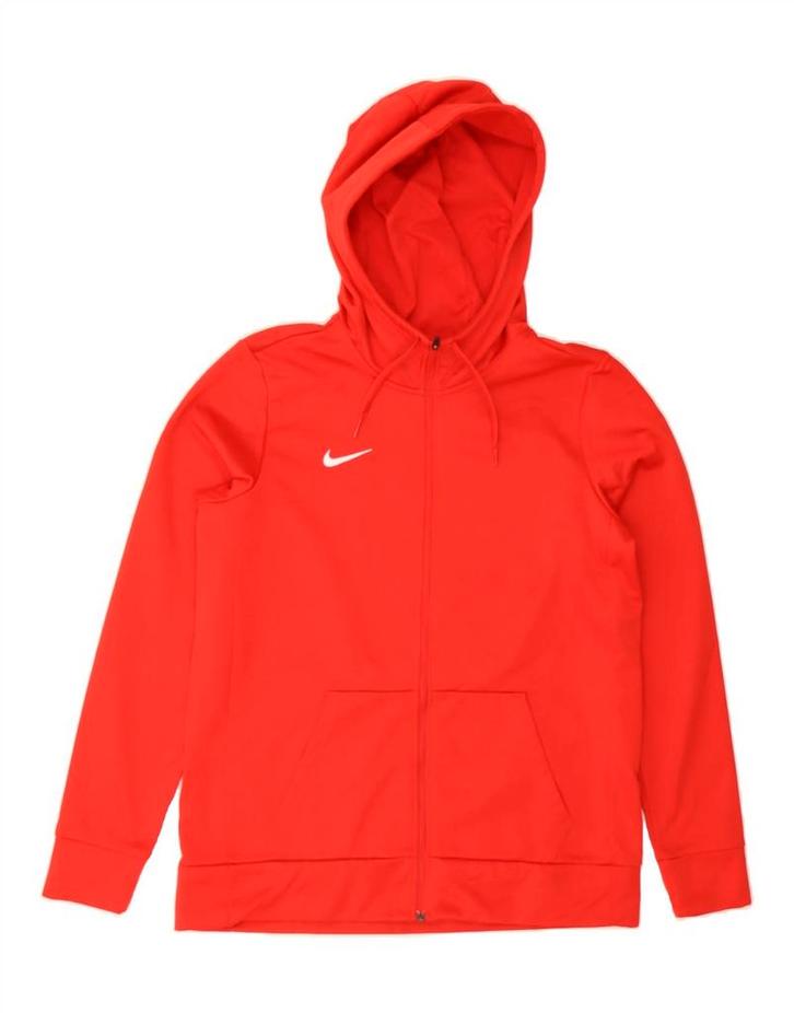 NIKE Mens Zip Hoodie Sweater Medium Red Polyester, Kleding | Heren, Truien en Vesten, Verzenden