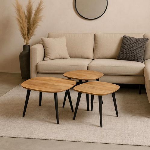 Salontafel Mangohout Luka Large, Huis en Inrichting, Tafels | Salontafels, Nieuw, Overige houtsoorten, Overige vormen, Verzenden