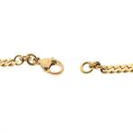 8 Krt. Platte gourmetschakel ketting | 50 cm (unisex), Sieraden, Tassen en Uiterlijk, Antieke sieraden, Ophalen of Verzenden, Goud