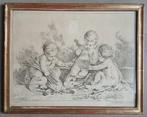 François Boucher (1703-1770) - Putti - lot van twee etsen, Antiek en Kunst