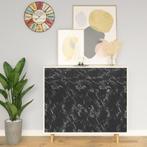 vidaXL Meubelfolie zelfklevend 500x90 cm PVC steenzwart, Huis en Inrichting, Stoffering | Gordijnen en Lamellen, Verzenden, Nieuw