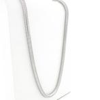 Zilveren slangenschakel ketting | 82 cm (uniek), Sieraden, Tassen en Uiterlijk, Kettingen, Ophalen of Verzenden, Gebruikt, Overige kleuren