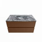 MONDIAZ VICA-DLUX 90cm badmeubel onderkast Rust 2 lades., Ophalen of Verzenden, Nieuw, Bad
