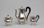 Een verzilverde 3-delige koffie servies, Christofle 20e eeuw, Antiek en Kunst, Antiek | Goud en Zilver