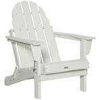 TRUUSK Adirondack Vouwbare Tuinstoel 75x87x93cm, Witte Tuins, Verzenden, Nieuw