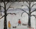 Jeanne Oosting (1898-1995) - Park in de winter, Antiek en Kunst, Kunst | Schilderijen | Klassiek