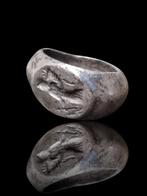 Oud-Romeins Silver Rare Copia Holding Horn Seal Ring (Zonder