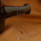 Witgouden dunne anker schakel ketting | 38,5 cm, Sieraden, Tassen en Uiterlijk, Kettingen, Goud, Gebruikt, Ophalen of Verzenden