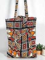 Shopper tas met Afrikaanse print - Oranje - Herbruikbare Boo, Ophalen of Verzenden, Nieuw