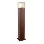 Roestkleur staande buitenlamp Sanel, Smoke glas, 60cm, Tuin en Terras, Ophalen of Verzenden, Nieuw, Aluminium, Staande lamp