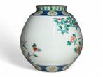 Arita-porselein Peach Blossom vaas door Tetsuzan[] -, Antiek en Kunst