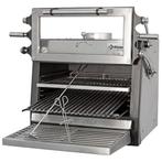 Houtskooloven-bbq, gn 1/1 (60 kg/h)/ - hefbare deur/roestvri, Verzenden