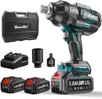 Accu Slagmoersleutel - 2x Accu - 1600Nm - Slagmoersleutelset, Verzenden, Zo goed als nieuw