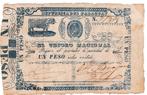 Paraguay, 1 peso, 1865, p21, Postzegels en Munten, Bankbiljetten | Europa | Niet-Eurobiljetten, Verzenden