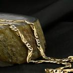 Bicolor gouden infinity schakel ketting | 42 cm, Sieraden, Tassen en Uiterlijk, Kettingen, Ophalen of Verzenden, Gebruikt, Overige kleuren