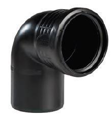 Pipelife Master3+ geluidsarm bocht 160 90gr m/s Zwart, Doe-het-zelf en Verbouw, Buizen en Afvoer, Ophalen of Verzenden