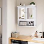 Witte Badkamer Spiegelkast – Wandkast met Open Vak, Huis en Inrichting, Kasten | Overige, Verzenden, Nieuw