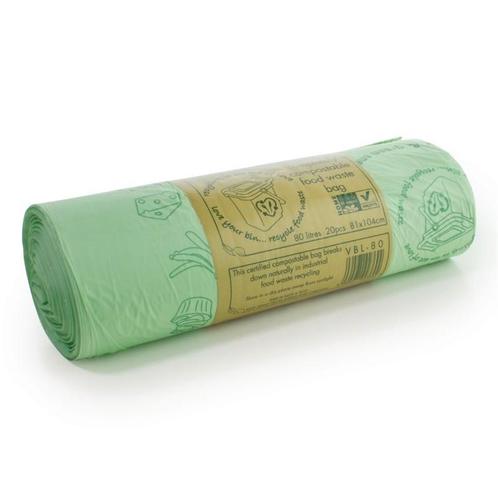 Vegware Biobag composteerbare afvalzakken 80L (240 stuks), Huis en Inrichting, Keuken | Keukenbenodigdheden, Verzenden
