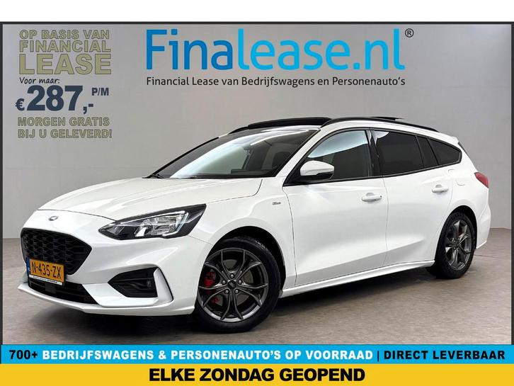 Ford Focus 1.5 EcoBlue ST Line X Business Pano Cam Trekhaak, Auto's, Ford, Lease, Handgeschakeld, Stationwagon, Diesel, Wit, Verzenden