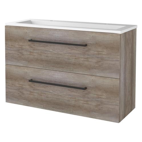 Badmeubelset Aquasplash Salt 100x39cm Met Grepen, Doe-het-zelf en Verbouw, Sanitair, Ophalen of Verzenden