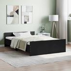 vidaXL Bedframe met hoofd- en voeteneinde zwart 120x200 cm, Huis en Inrichting, Slaapkamer | Bedden, Verzenden, Zwart, Nieuw, Twijfelaar