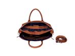 DSTRCT Wall Street Laptoptas - 17 inch - Cognac, Verzenden, Zo goed als nieuw