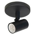Opbouwspot Piccolo Zwart Metaal Rond GU10 1-voudig  10cm, Nieuw, Ophalen of Verzenden, Led