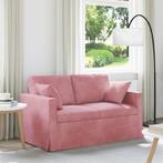 vidaXL Bank Roze 138 x 78 x 80 cm Fluweel, Verzenden, Nieuw, Stof, Minder dan 150 cm