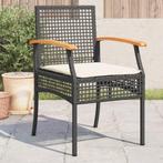 vidaXL Tuinstoelen 4 st met kussens poly rattan en, Verzenden, Nieuw, Rotan