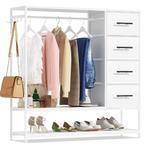 Open Kledingrek met Lades en Kledingroede – Metalen Frame, Huis en Inrichting, Verzenden, Nieuw