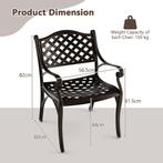 2dekans | Coast Set van 2 Tuinstoelen Brons 60x56,5x82 cm –, Tuin en Terras, Tuinsets en Loungesets, Ophalen of Verzenden, Zo goed als nieuw